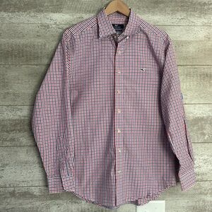 Men’s Vineyard Vines Classic Fit Whale Shirt Red, White & Blue sz Med